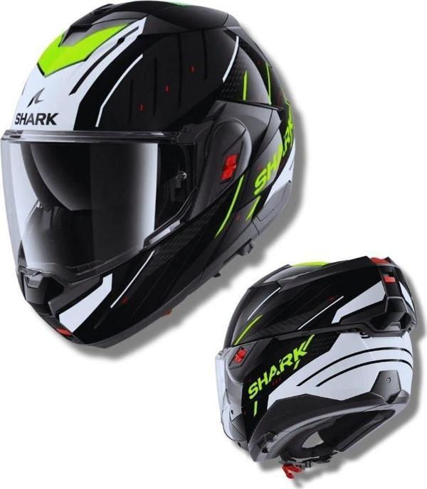 Shark Oxo Rydger Neon Tam Çene Açılır Kask - Image 1