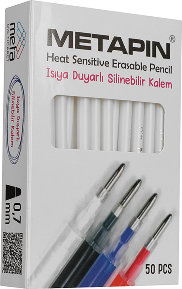 Metapin Isı ile Silinebilen Uçan Refill Kalem İçi Beyaz (0.7 mm) - 50 Adet - Image 1