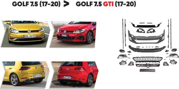 Vw Golf 7.5 - Golf 7.5 GTI Çeviren Ön Arka Body Kit Set 2017-2020 - Image 1