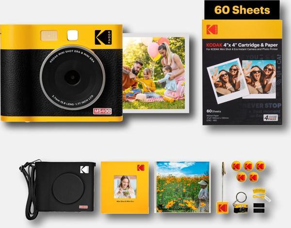 Kodak Mini Shot 4 ERA Sarı 4X4 + 60 Yaprak + Aksesuar Kiti - Image 1