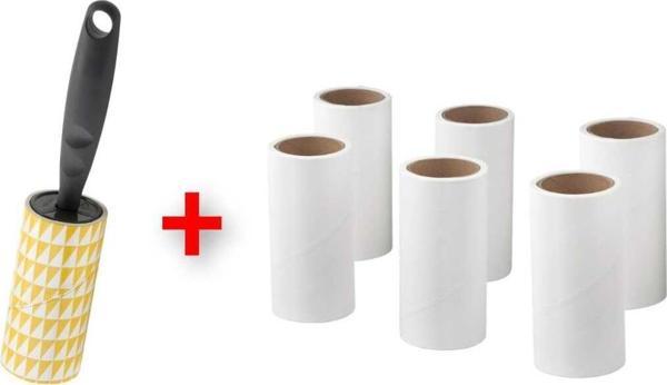 Ikea Kedi Köpek Tüy Toplayıcı 1 Adet Rulo + 6 Adet Yedek İkea İplik Tüy Toplama Rulosu - Image 1
