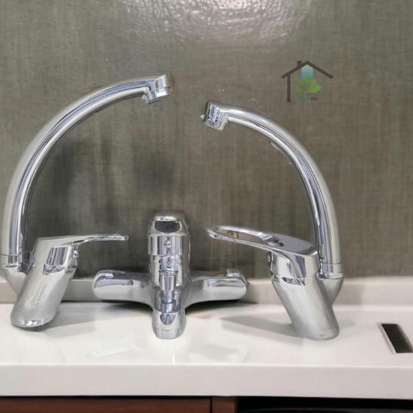 Mintev Krom Mix Komple Set Yeni Seri Yerli Üretim Mutfak Evye Banyo Ve Lavabo Bataryası - Image 1