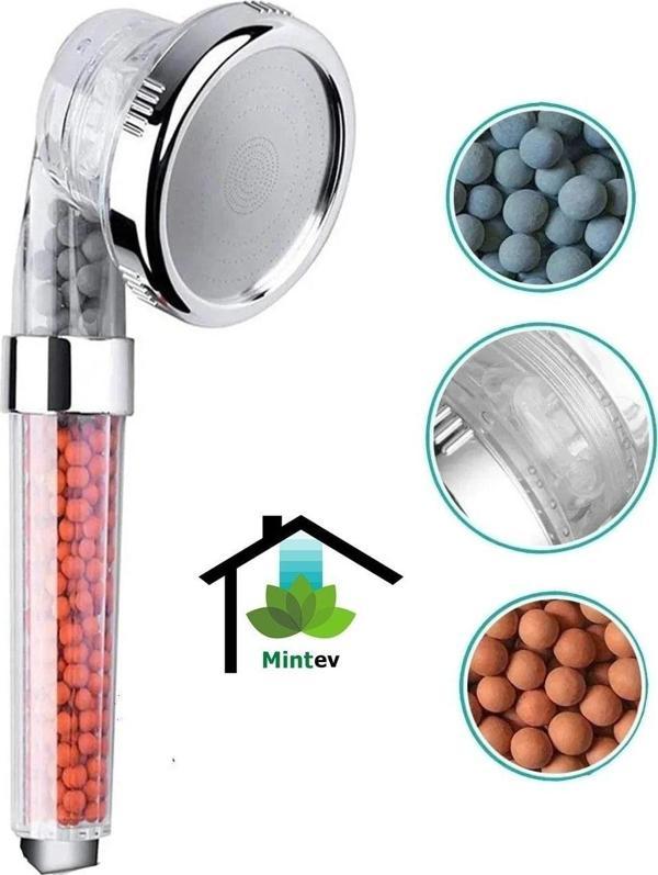 Mintev Filtreli Arıtmalı Su Tasarruflu Boncuklu Eco Duş Başlığı - Image 1