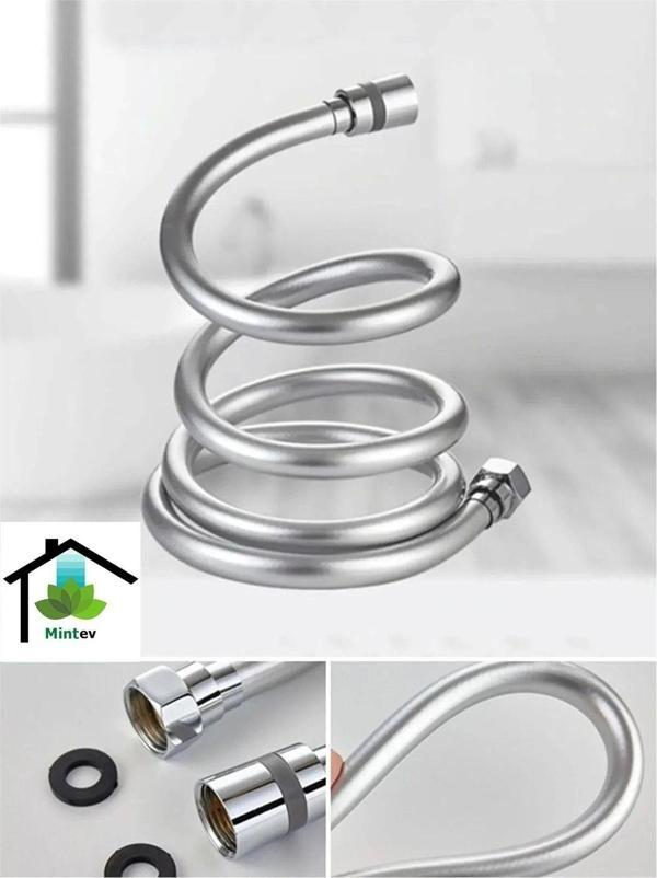 Mintev Gri Pvc Malzeme Ultra Dayanıklı Kırılmaz Patlamaz Kaliteli Banyo Duş Hortumu - Image 1