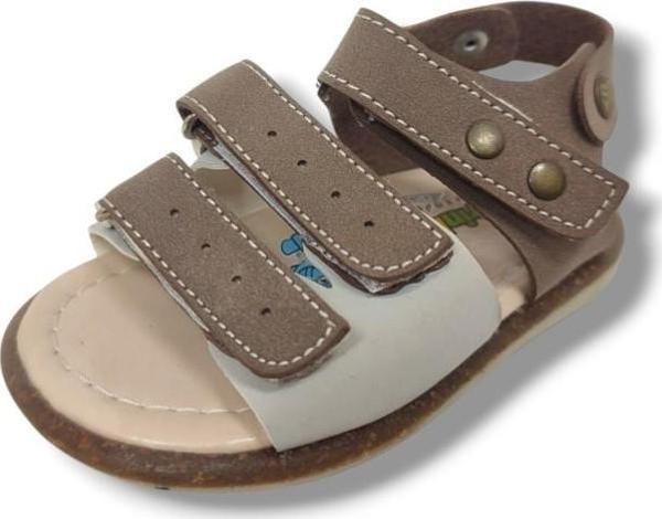 Şirinbebe 1603-20 Anatomik 3 Cirt Bant Erkek Çocuk Sandalet Lacivert Bej Kahveregi 18-20 - Image 1