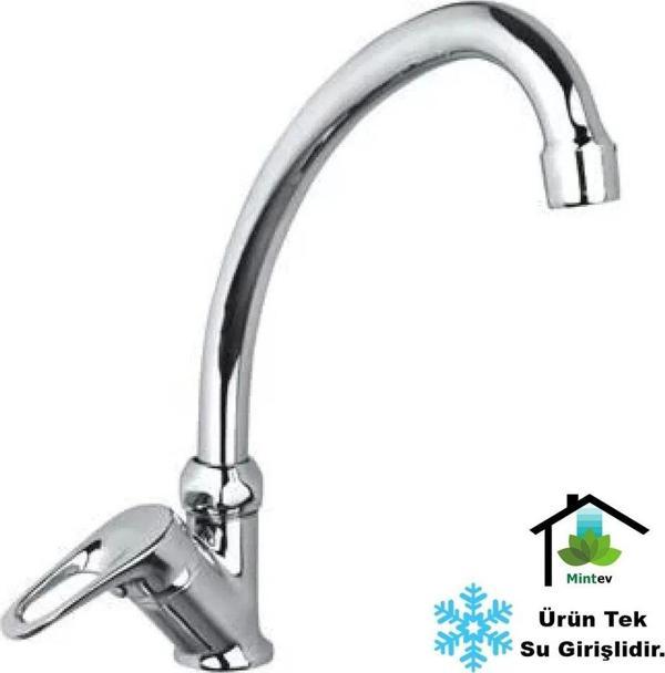 Mintev Aç Kapa Mix Mermerden Tek Su Girişli Lavabo Mutfak Bataryası - Image 1