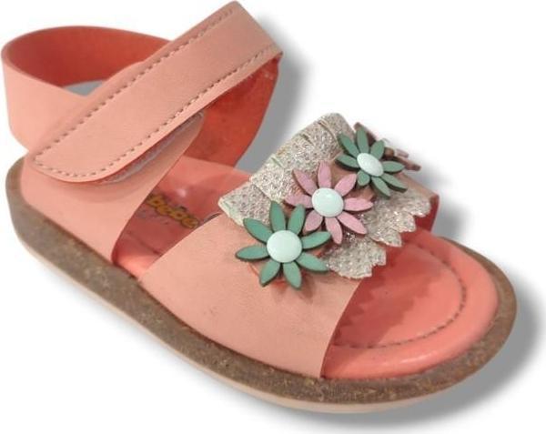 Şirinbebe 1646-20 Tek Bant Çiçekli Kız Çocuk Sandalet 21-25 - Image 1