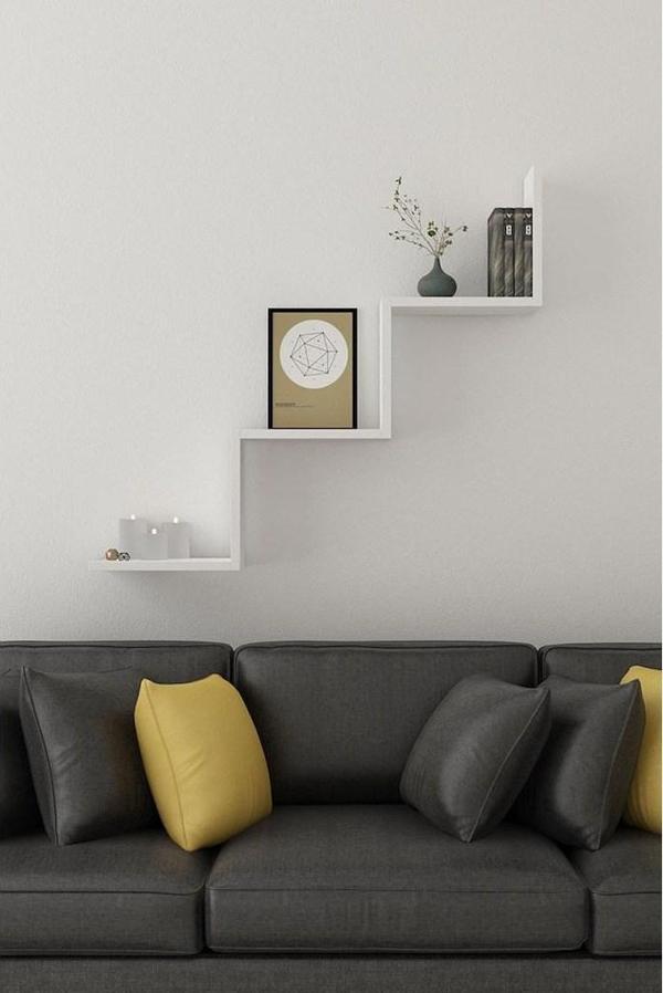 Moonlife Dart Duvar Rafı Beyaz - Image 1