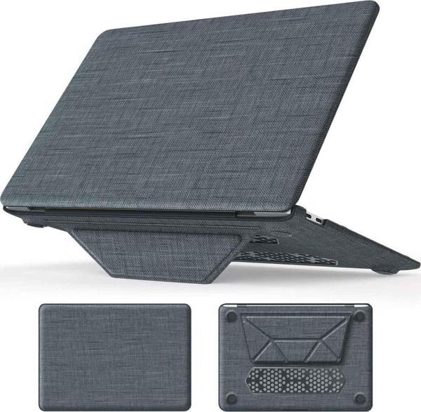 Macbook Air 13 Apple Uyumlu Standlı İnce Lüks Koruyucu Kumaş Kılıf - Image 1
