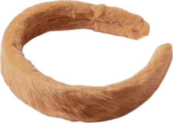 Caş Dekorasyon Kahverengi Peluş Taç - Image 1