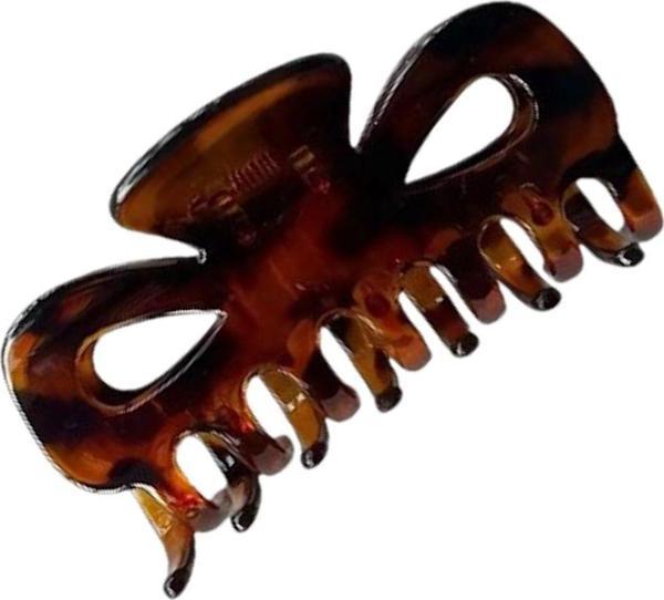 Caş Dekorasyon Kahverengi Leopar Desenli Mandal Toka - Image 1