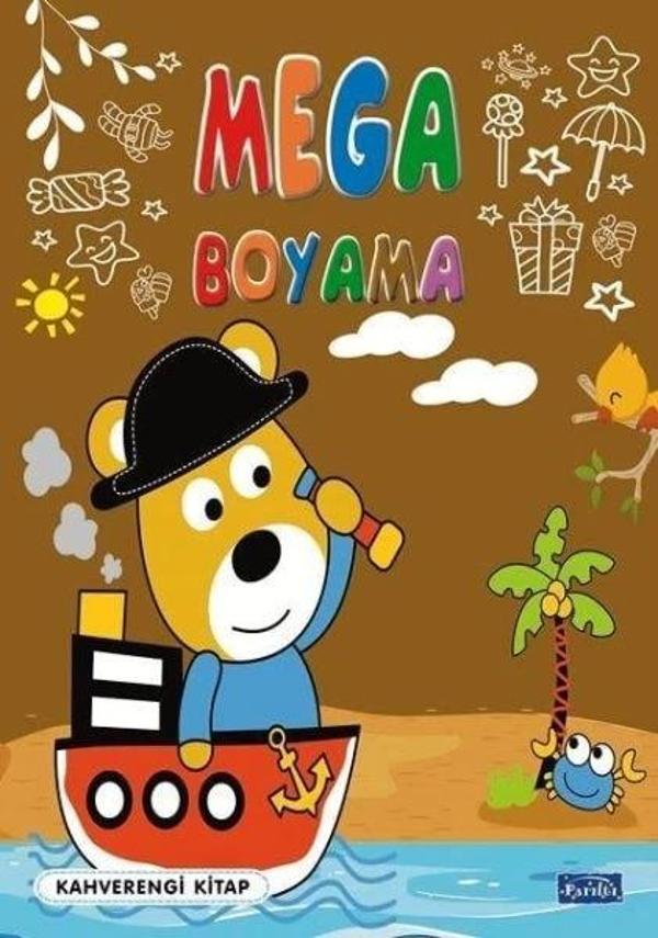 Mega Boyama Kahverengi Kitap - Parıltı Yayınları - Image 1