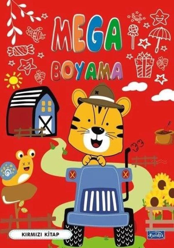 Mega Boyama Kırmızı Kitap - Parıltı Yayınları - Image 1