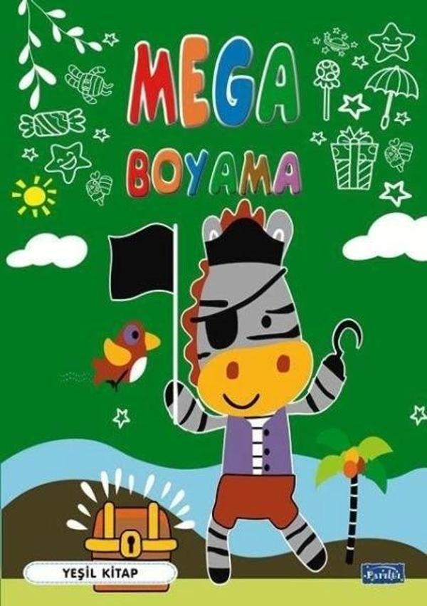Mega Boyama Yeşil Kitap - Parıltı Yayınları - Image 1