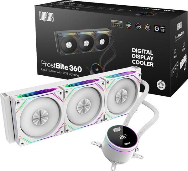 Dragos FrostBite ARGB Beyaz 360 mm İşlemci Sıvı Soğutucu - Image 1