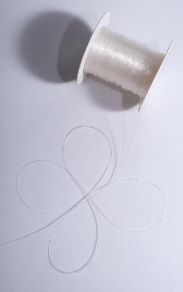 Eskişehir Hobi Sanat 0.8 Mm Şeffaf Lastik Misina 50 Metre Esnek Lastikli Bileklik Tesbih Ipi Misinası - Image 1