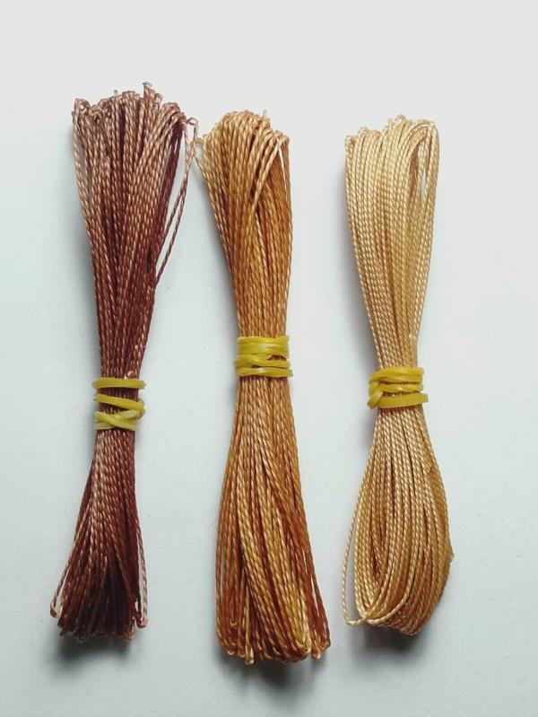 Eskişehir Hobi Sanat 1 Metre 5 Adet 3 Renk Açık Kahve, Kahverengi, Kızılkahve Renk Naylon Sert 0.6 Mm Tesbih Ipi - Image 1