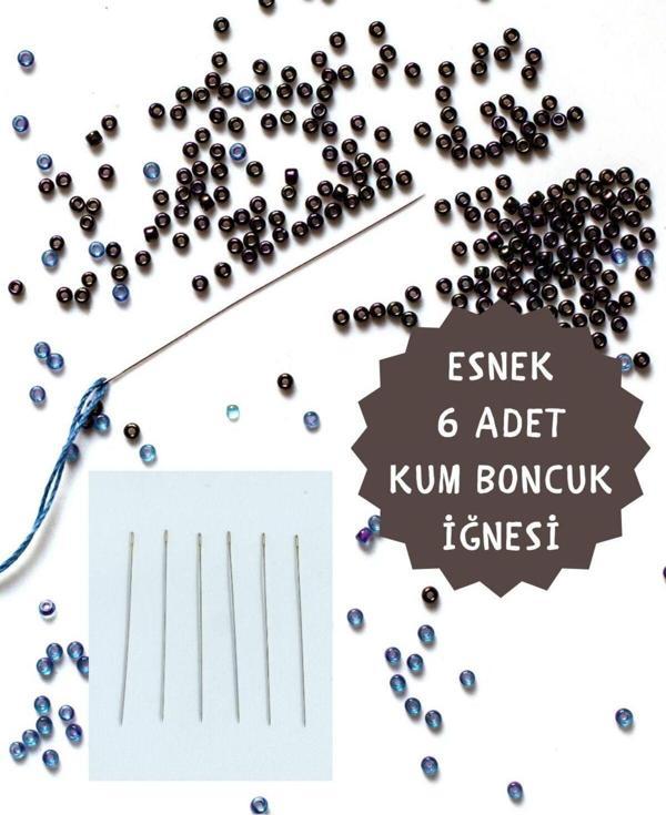 Eskişehir Hobi Sanat 16 Numara 6 Adet Miyuki Peyote, Tuğla Tekniği Ve Tezgah Için Esnek Yumuşak Iğne Kum Boncuk Iğnesi - Image 1