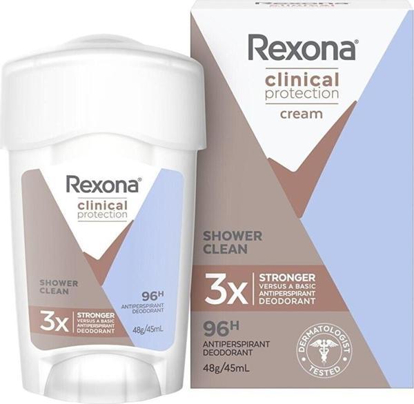 Rexona Clinical Protection Shower Clean Unisex 45 ml - Image 1