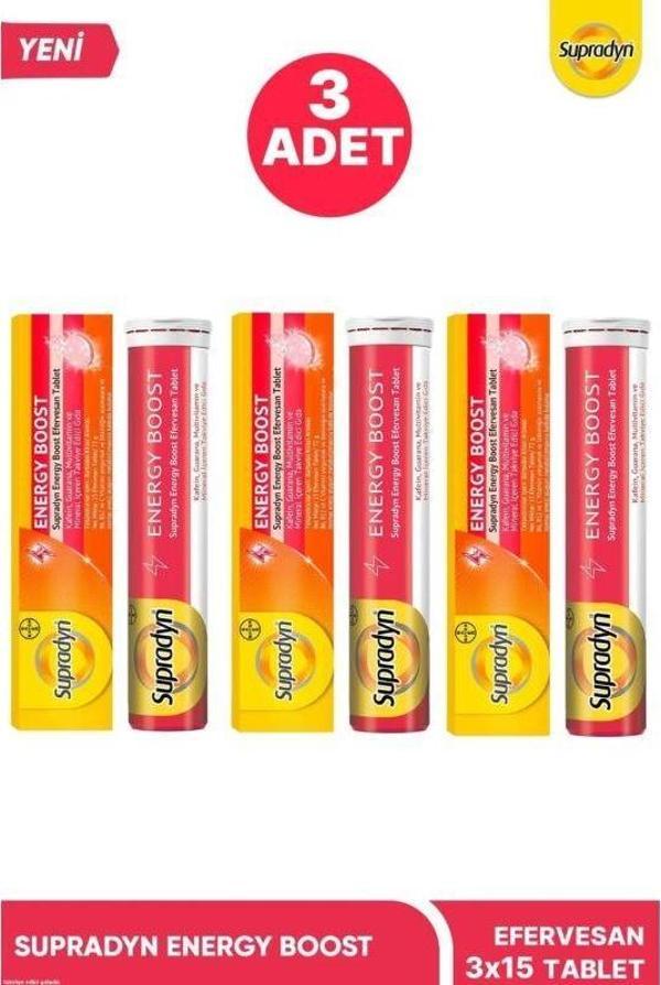 Supradyn Energy Boost Taef 15 Efervesan Tablet 3 Adet - Image 1