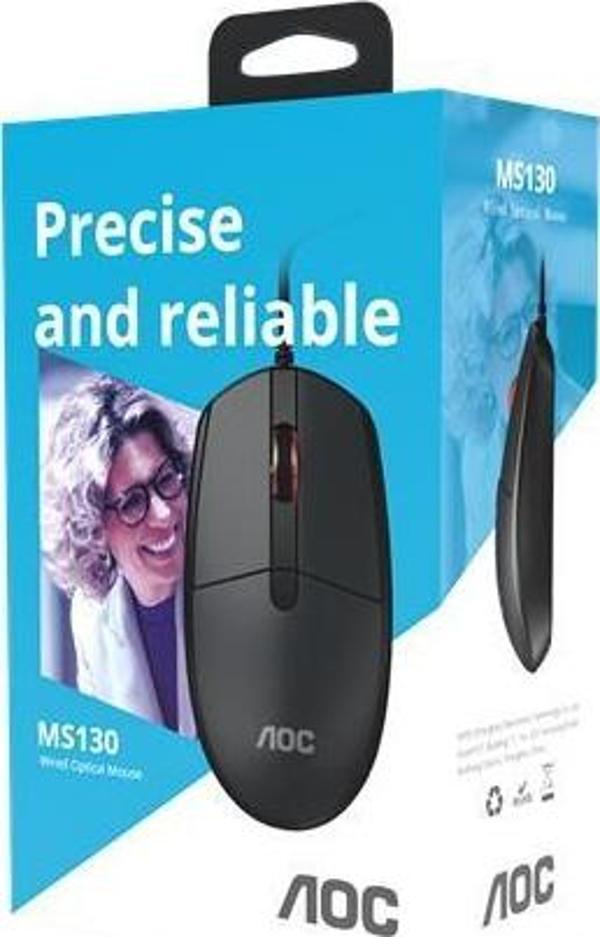 AOC MS130B-LA Kablolu Ofis Mouse - Image 1