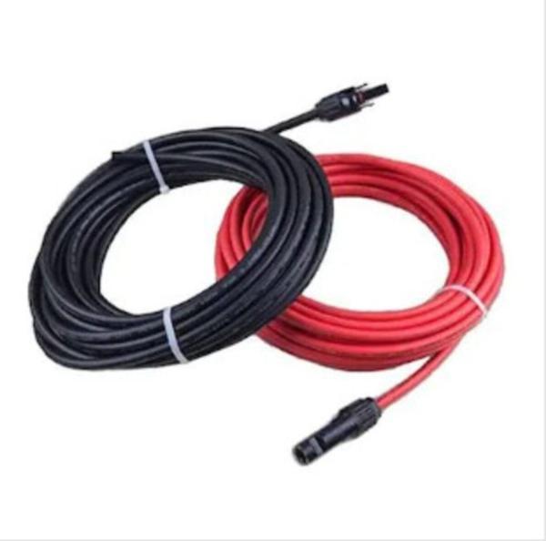 Uretech Mc4 Konnektörlü 4Mm Solar Kablo Toplam 20 Metre 10 Metre Kırmızı 10 Metre Siyah - Image 1