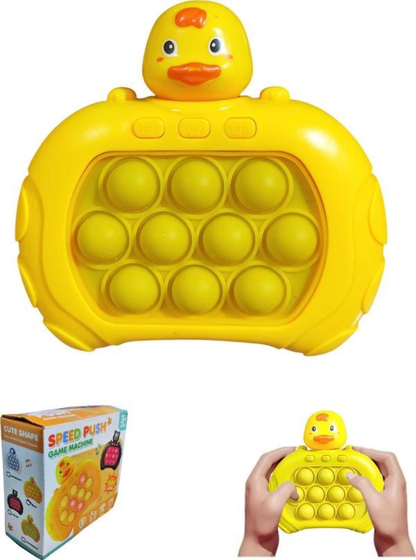 Popit Makinesi Işıklı Oyun Fast Push Pilli Fidget Kabarcık - Küçük Ördek - Image 1