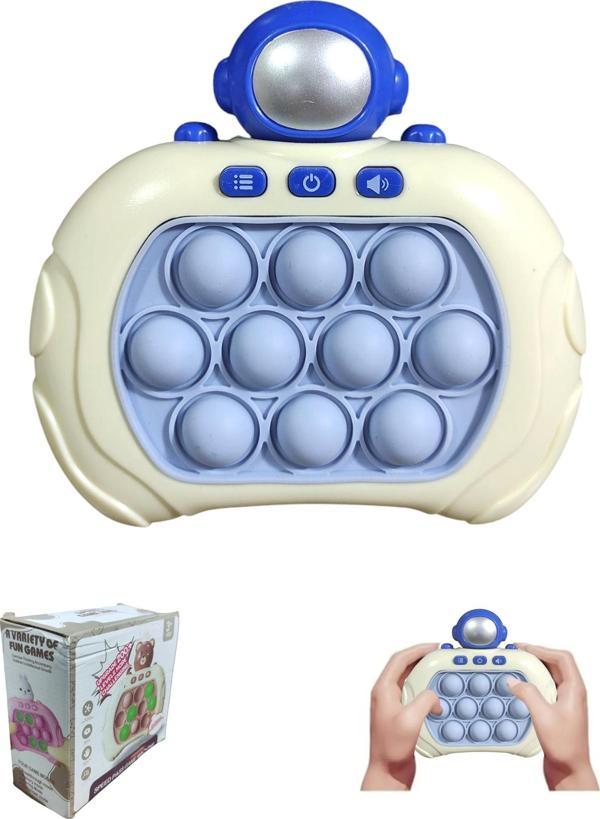 Popit Makinesi Işıklı Oyun Fast Push Pilli Fidget Kabarcık - Astronot Space - Image 1