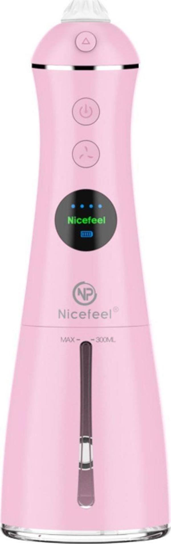 NPO Nicefeel FC1596 Taşınabilir,Şarjlı,Masajlı,Diş Teli/Protez Bakım Profesyonel Ağız Duşu-Pembe - Image 1