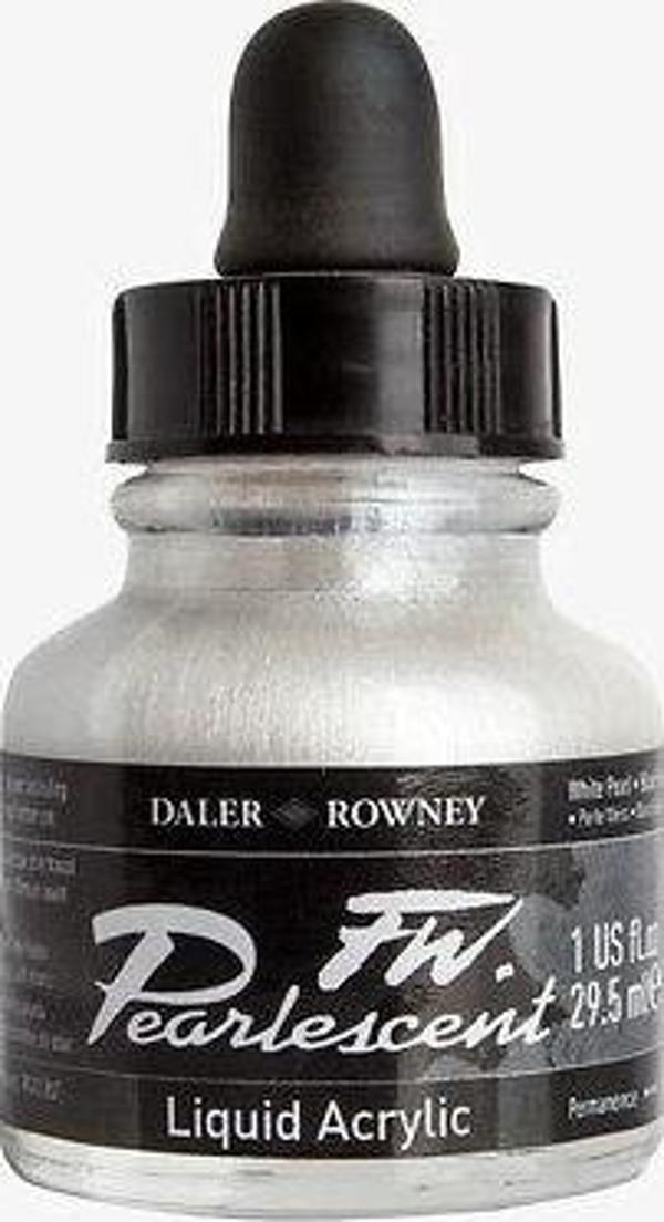 DR FW Pearlescent Akrilik Mürekkebi 29.5ml - White Pearl 125 - Image 1