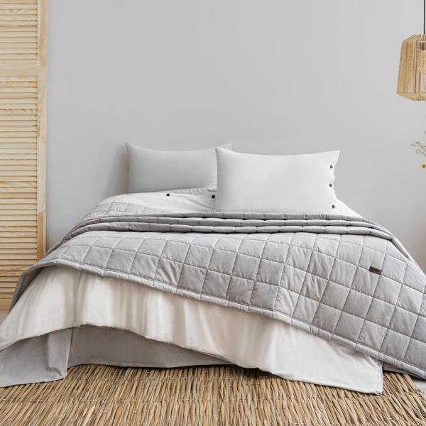 Schafer Home Soft Yatak Örtüsü Nevresim Seti 5 Parça-Gri - Image 1