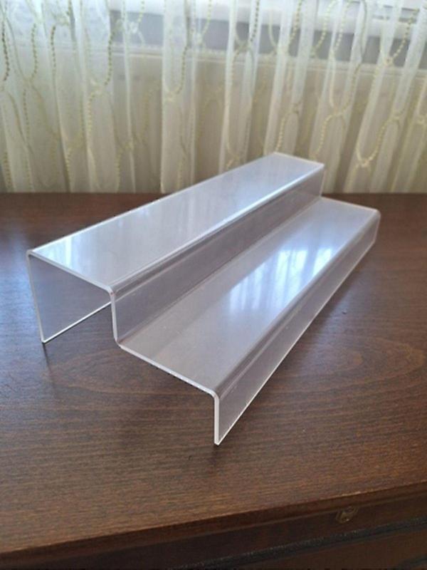 Bubistudios Pleksi 3 Katlı Merdiven Stand 4 Mm Şeffaf ( 10 X 50 Cm ) - Image 1