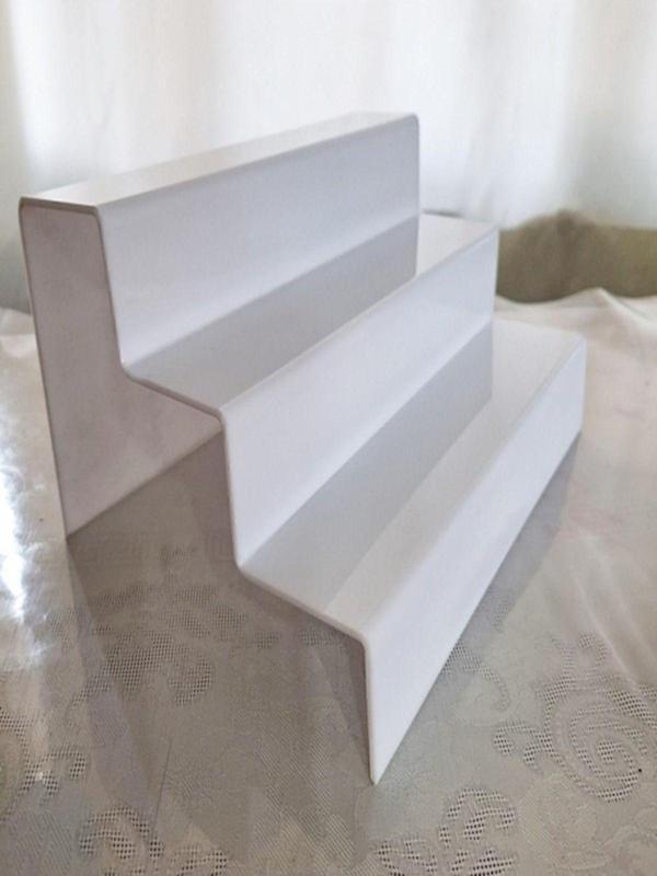 Bubistudios Pleksi 3 Katlı Merdiven Stand 4 Mm Şeffaf ( 10 X 50 Cm ) - Image 1