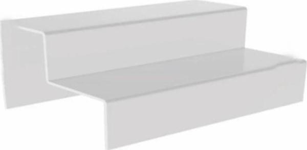 Bubistudios Pleksi 3 Katlı Merdiven Stand 4 Mm Şeffaf ( 10 X 50 Cm ) - Image 1