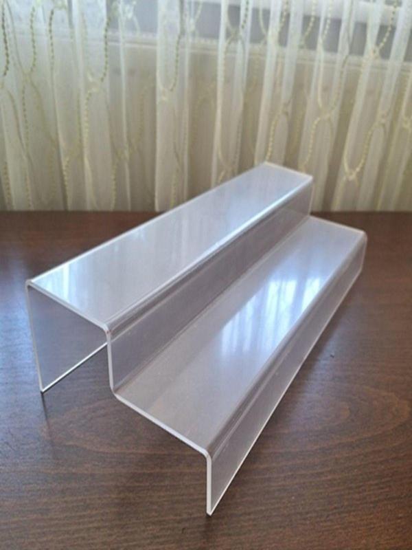 Bubistudios Pleksi 2 Katlı Merdiven Stand 4 Mm Şeffaf ( 10 X 50 Cm ) - Image 1