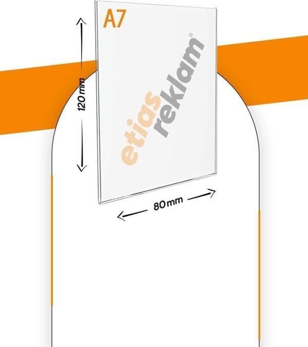 Etias Reklam A7 U Tipi Dikey Masa Üstü 20'Li Paket / Şeffaf Pleksi Föylük / Broşürlük - Image 1