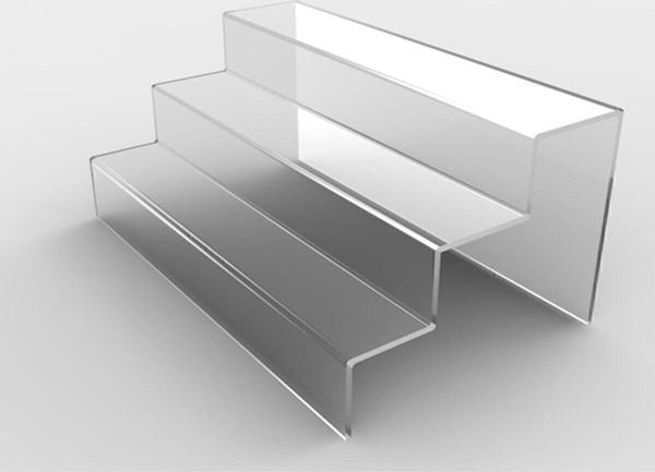 Bubistudios Destek Ayaklı 3 Katlı Merdiven Stand (Şeffaf 30Cm) - Image 1