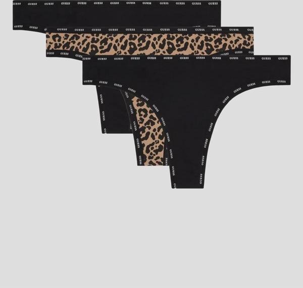 Guess 3PACK PRINTED BASIC THONG Kadın Çok Renkli İç Çamaşırı O5RG22K6YW1-P1CA - Image 1