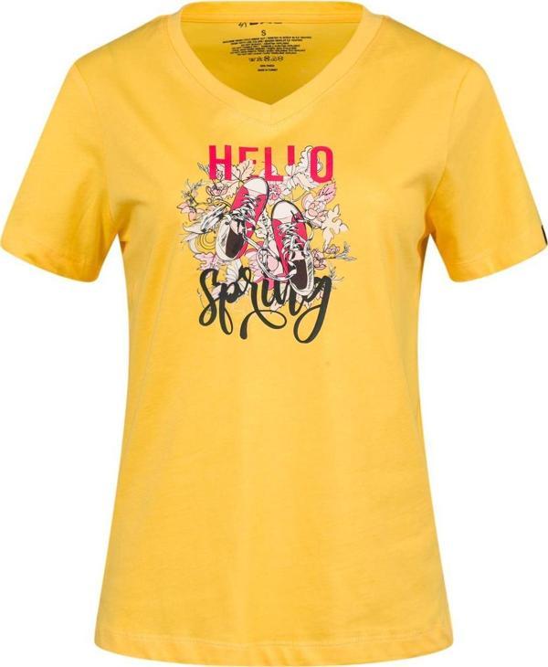 2AS Alone Baskılı V Yaka Kadın T-Shirt 402 - Image 1