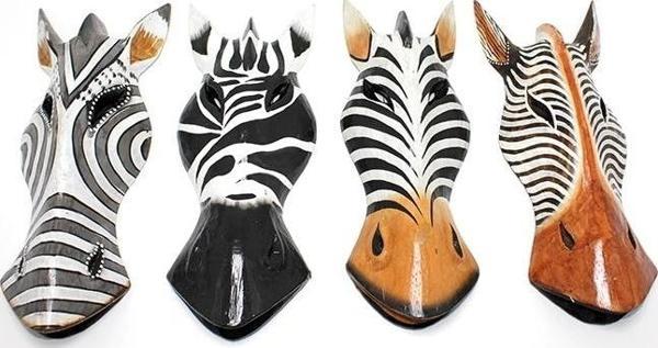 Ahşap Zebra Mask 30 Cm 3galıleo-3 - Image 1
