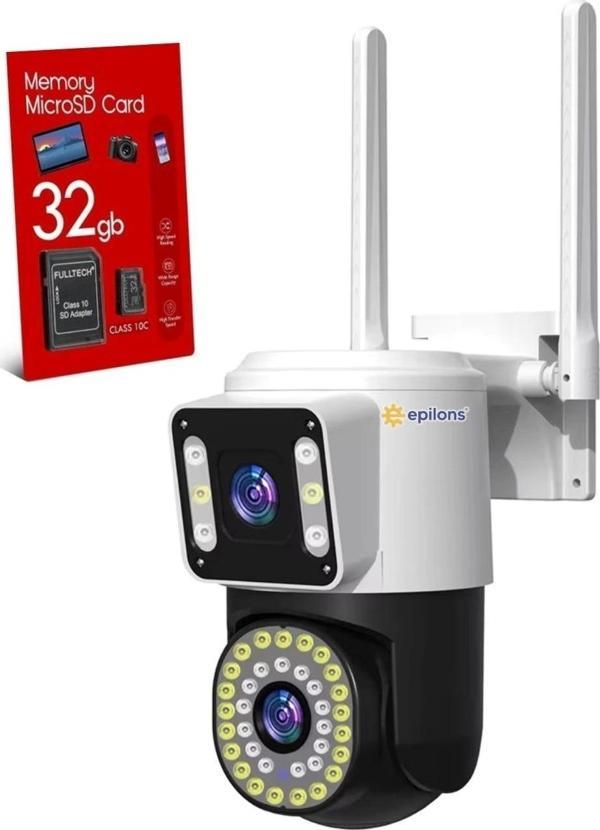 32 Gb Hafıza Kartlı 4mp Yoosee Çift Lens Ip Kamera - Wıfı Otomatik İzleme, Su Geçirmez Kablosuz Güve - Image 1