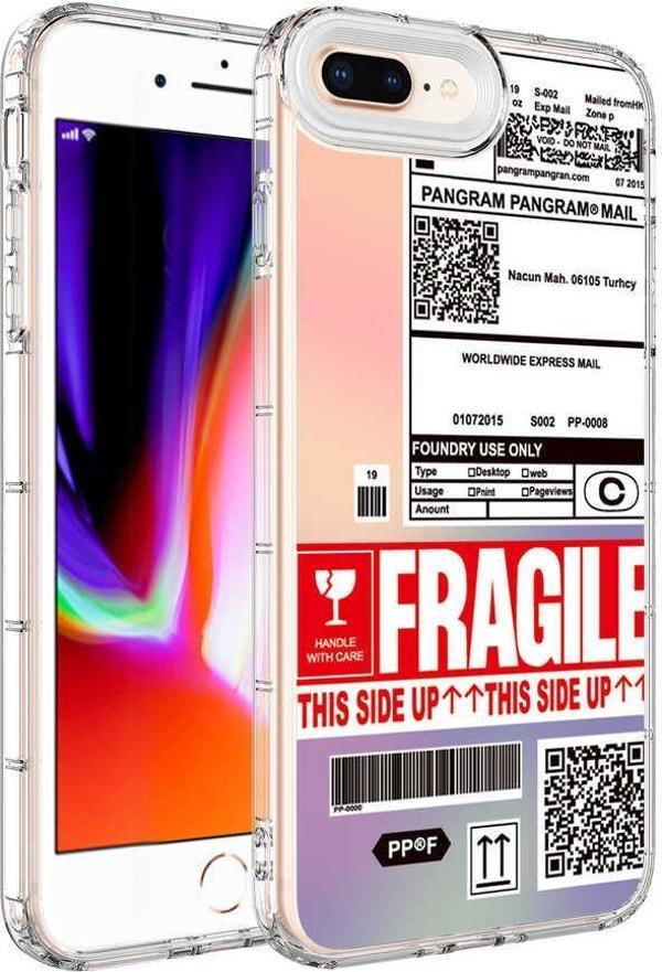 iPhone 8 Plus Kılıf Renkli Desenli Sert Silikon Zore Korn Kılıf NO5 - Image 1
