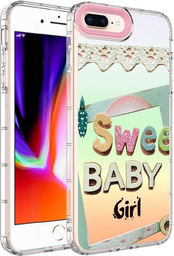 iPhone 8 Plus Kılıf Renkli Desenli Sert Silikon Zore Korn Kılıf NO10 - Image 1