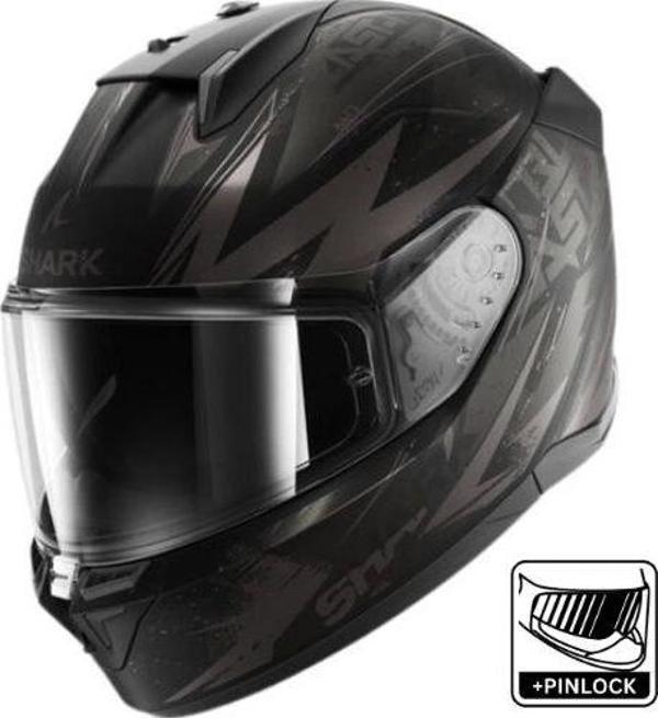Kask Shark D-Skwal 3 Blast-R Mat Siyah/Gold - Image 1