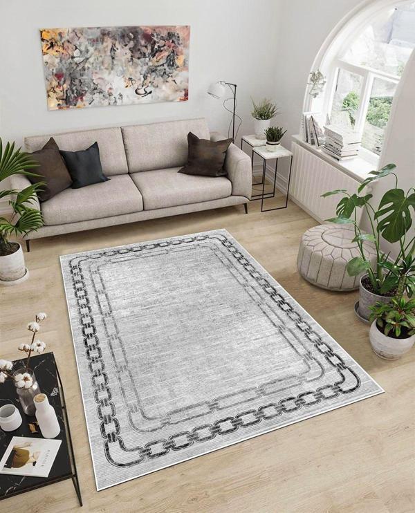 Dijidekor Işıltı Koleksiyonu Model101 Süngerli Dijital Baskılı Saçaksız Mutfak Halısı Yolluk - Image 1