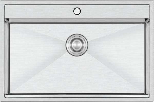 Crauf Poli 6303 PVD Inox Tek Gözlü 51x78 cm Paslanmaz Çelik Mutfak Eviyesi - Image 1