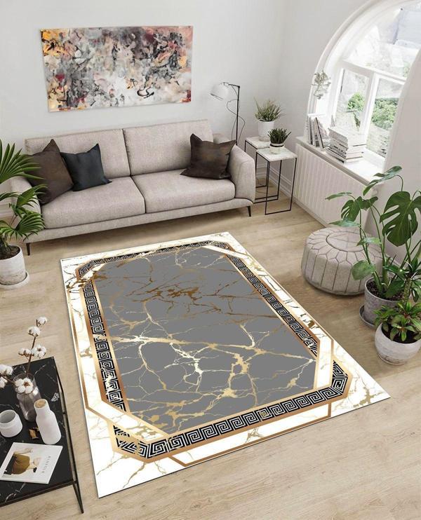 Dijidekor Işıltı Koleksiyonu Model109 Süngerli Dijital Baskılı Saçaksız Mutfak Halısı Yolluk - Image 1