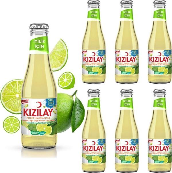 KIZILAY MADEN SUYU DOĞAL COOL LİME MİSKET LİMONU VE NANE AROMALI 200 ML X 6 ADET - Image 1