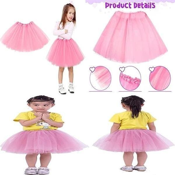 Pembe Renk Tütü Etek Bale Eteği Gösteri Eteği Çocuk Bebek Boy - Image 1