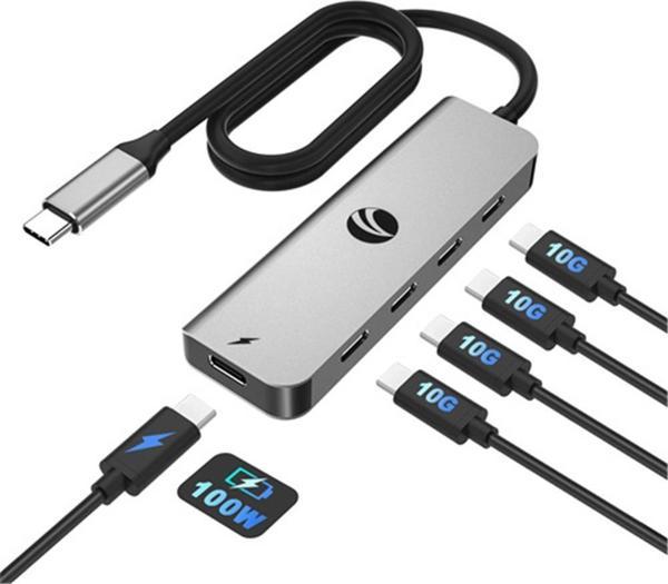 Vcom Cue11S Type-C To 4-Usb-C (10Gbps)+Pd 3.0 100W Çoklayıcı - Image 1